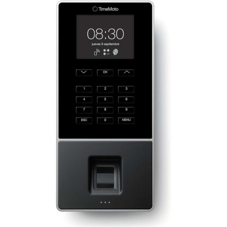 Terminal de pointage Timemoto TM-626 - jusqu'à 200 employés - Lecteur d'empreintes digitales et de cartes RFID