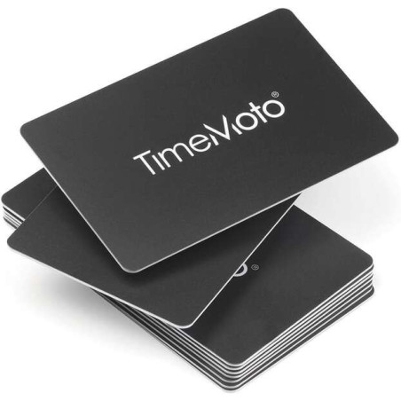 Timemoto RF-100 Pack de 25 Cartes d'Identification RFID - Format Carte de Crédit - Distance de Détection 7 cm