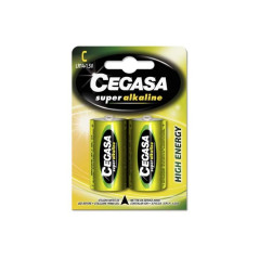 Cegasa Super Alcaline LR14 Pack de 2 Piles LR14 C 1,5V - Haute Technologie - Fiabilité - Haute Performance