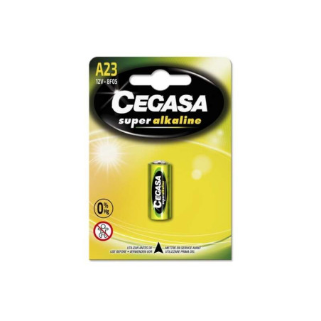 Cegasa Super Alcaline 8F05 Pack de 1 Pile A23 12V - Haute Technologie - Fiabilité - Haute Performance - Performance Maximale