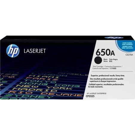 Toner noire authentique HP CE270A - 650A