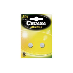 Cegasa LR44 Pack de 2 Piles LR44 15V - Idéales pour Télécommandes Jouets et Thermomètres Numériques