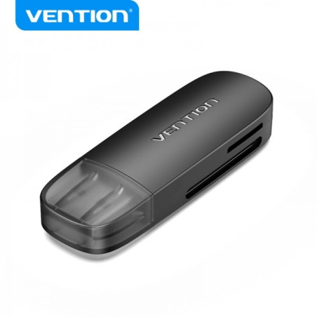 Lecteur de carte externe USB 20 Vention - Noir