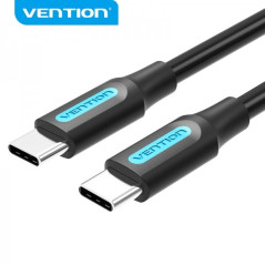 Câble Vention USB-C Mâle vers USB-C Mâle - 1m - 3A - PD60W - Noir