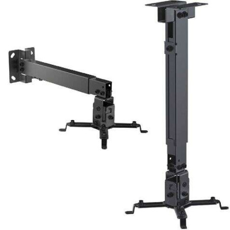 Support plafondmur Cromad pour projecteur - Extensible et inclinable - Poids max 20 kg