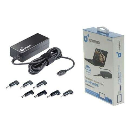 Cromad Chargeur Automatique Universel pour Ordinateur Portable 65W - 8 Connecteurs Différents
