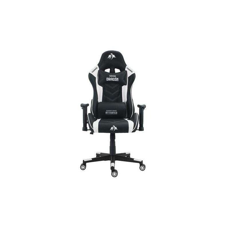 Chaise de jeu Premium Cromad Dragon Series - Hauteur réglable avec piston à gaz classe 2 - Inclinable jusqu'à 180º