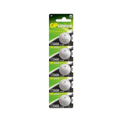 GP Lithium Pack de 5 piles bouton au lithium CR2430 3V