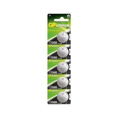 GP Lithium Pack de 5 piles bouton au lithium CR2450 3V