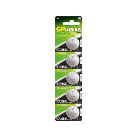 GP Lithium Pack de 5 piles bouton au lithium CR2450 3V