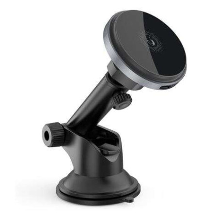 Chargeur sans fil magnétique XO - Charge QI jusquà 15W - Détection dobjets métalliques - Couleur noire