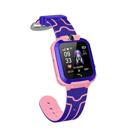 Montre connectée XO pour enfants - Écran 144 - Caméra frontale - Bracelet en silicone - Chargement magnétique