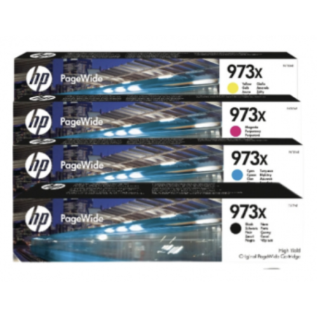 PACK 4 Cartouches d'encre HP 973X - Noir/Cyan/Jaune/Magenta
