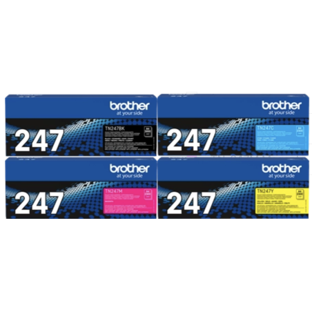 Brother TN247 Pack de 4 cartouches toner originales - CYMK