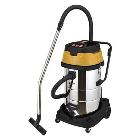 Aspirateur Inoxydable 80 Litres 3000W Trois Moteurs - Couleurs Variées