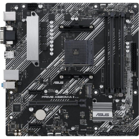 Asus Prime A520M-A II/CSM Carte Mère AMD AM4 4x DDR4 - HDMI, M.2, PCI Express, 4x Sata III, USB 2.0, 3.2, RJ-45, VGA, MicroATX