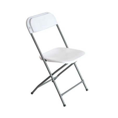 Sungarden Chaise en Résine Pliable 80x50x45cm - Couleur Blanche