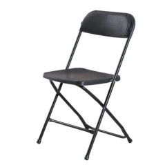 Sungarden Chaise Pliable en Résine 80x50x45cm - Couleur Noire