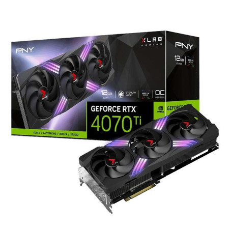 PNY GeForce RTX 4070 Ti SUPER 16 Go XLR8 Gaming VERTO ? Triple Ventilateur DLSS 3 - Éclairage Epic-X