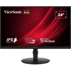 Moniteur Viewsonic 23,8" VA2408-HDJ LED IPS FullHD - 100Hz - Temps de réponse 5ms - 16:9 - VGA - HDMI - DisplayPort