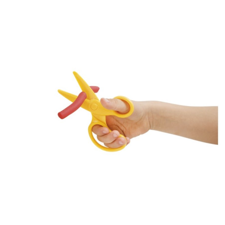 Ciseaux Jovi Dough - Ciseaux pour pâte à modeler - Utilisation enfantine - Coupe également le papier - Couleur jaune