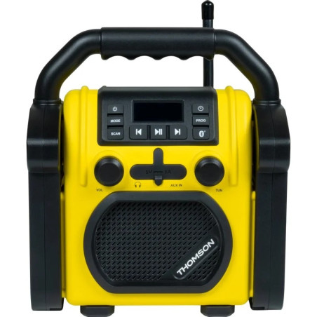 Radio haut-parleur Thomson WKR50BT pour environnements de travail 30W Bluetooth 5.1 - Pratique et résistant