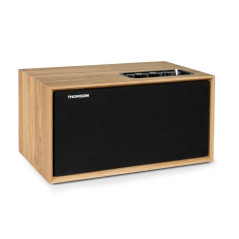 Thomson WS502 Haut-parleur 100W Bluetooth 5.0 - Boîte en bois - Face démontable - Entrée RCA, USB, AUX-IN - Couleur bois