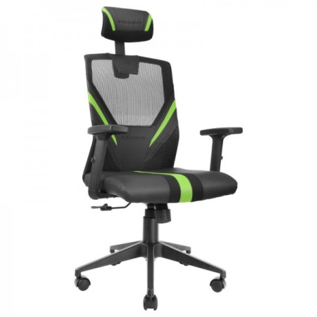 Mars Gaming MGC-ERGO Chaise Gaming - Ergonomie Totale - Soutien Lombaire et Cervical Ajustable - Inclinaison 90-160°