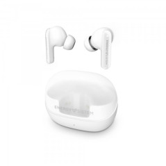 Casque Energy Sistem ANC -30dB - Quad Micro - Bluetooth 5.4 - 25h d'autonomie - IPX4 - Plastique recyclé - Couleur blanche