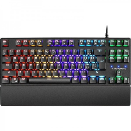 Clavier Mécanique Mars Gaming MKXTKL - Design TKL Compact - Éclairage RGB Multi-effets - Switches OUTEMU SQ