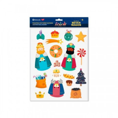 Pack de Stickers Muraux de Noël Bismark - Comprend les 3 Rois Mages - Designs Variés