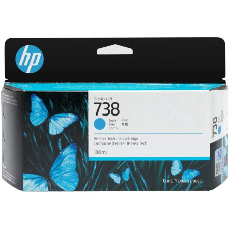 HP 498N5A Cartouche d'Encre Cyan Originale - 738