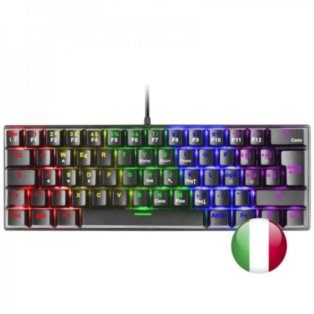 Clavier Gaming Mécanique Mars Gaming MK60 - Ultra-compact 60% - Switchs anti-poussière - Éclairage RGB