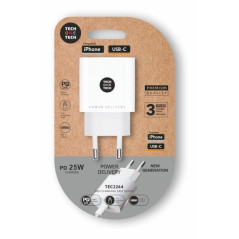 TechOneTech Chargeur mural USB-C PD 3.0 25W - Ultra rapide
