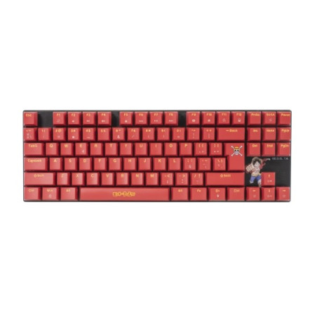 Clavier Mécanique Gaming TKL Compact One Piece Luffy - Rétroéclairage - Anti-Ghosting - Câble Tressé - Compatible avec PC