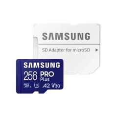 Samsung PRO Plus Carte Micro SDXC 256 Go UHS-I U3 A2 V30 Classe 10 avec Adaptateur SD