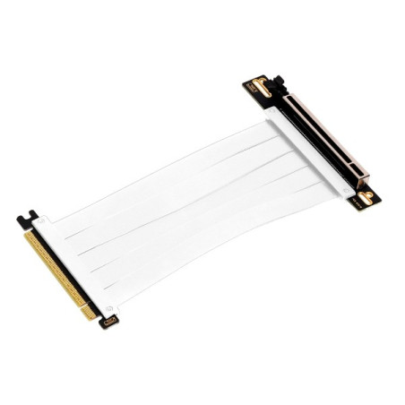 Câble de prolongation Aisens Riser PCIe 4.0 x16 Flexible - Blindage EMI - Longueur 17 cm - Couleur Blanc