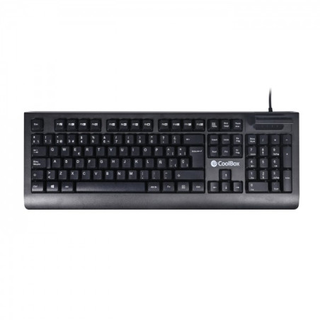 Coolbox TEC04DNI Clavier USB avec Lecteur Intelligent de type PC/SC 2.0 pour DNIe ou Carte Sanitaire Espagnole