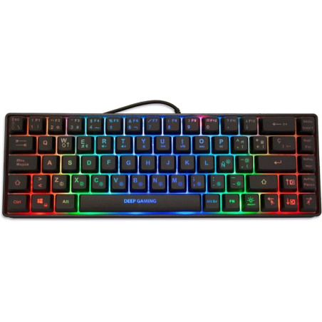 DeepGaming TM065 Clavier Gaming Mécanique - Compact - Éclairage RGB - 19 touches Anti-ghosting - Couleur Noire