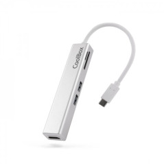 Coolbox miniDock 5 en 1 USB-C vers HDMI / 2xUSB3.0 / 1xMicroSD / 1xSDPD - 0.14m - Couleur Gris Métallisé