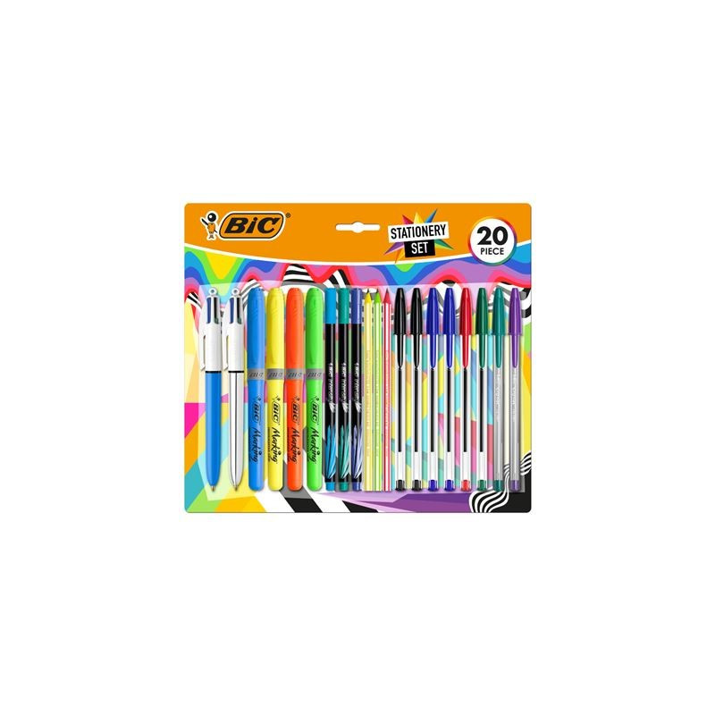 Pack de 20 pièces Bic Écriture Multicolore