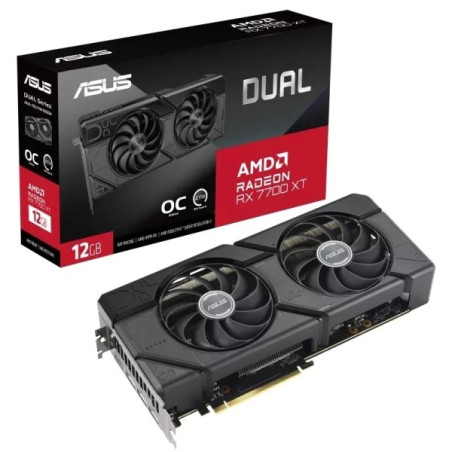 Asus Dual Radeon RX 7700 XT OC Edition Carte Graphique 12Go GDDR6