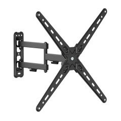 Support mural Cromad avec bras articulé pour TV de 13"-55" - Pivotant, inclinable et double extension - Poids max 25Kg