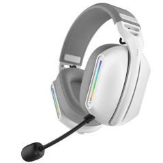 Casque de jeu Coolsound G11 Bluetooth - Éclairage RGB - Couleur blanche