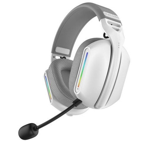 Casque de jeu Coolsound G11 Bluetooth - Éclairage RGB - Couleur blanche