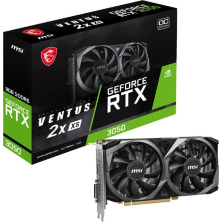 MSI GeForce RTX 3050 Carte Graphique VENTUS 2X XS OC 8GB GDDR6