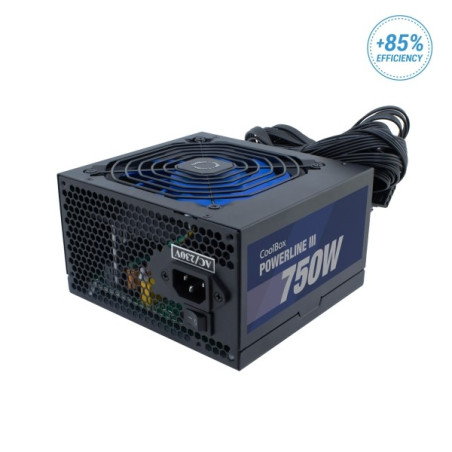 Coolbox PowerLine III 750W Alimentation 750W ATX 12V V2.31 - PFC Actif - Ventilateur 120mm
