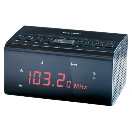 Radio-réveil Thomson CR50 - Alarme double - Couleur noire