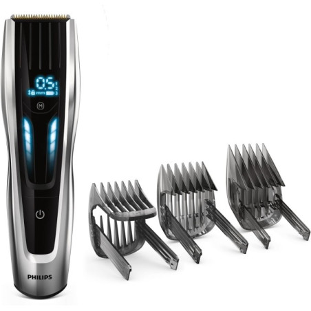 Philips Tondeuse Serie 9000 - Plus de 400 Longueurs de Coupe - Rechargeable - Utilisation Avec et Sans Fil