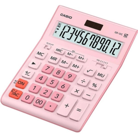 Calculatrice de bureau Casio GR-12C à 12 chiffres - Écran extra large - Symboles de commande de fonction
